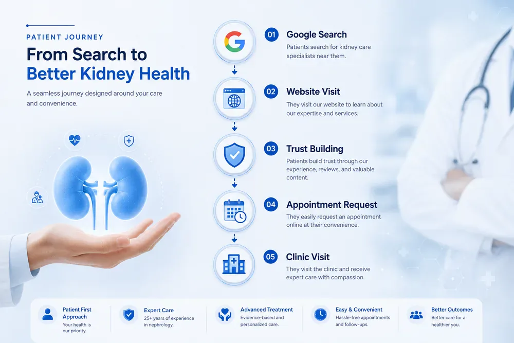 Dr. Vijay Kumar Binwal’s new website shown on a laptop and phone, featuring his credentials, services, and a book appointment button