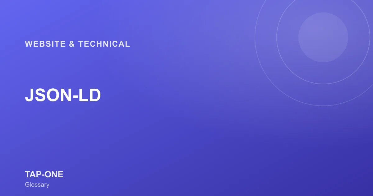 JSON-LD — TAP-ONE Glossary
