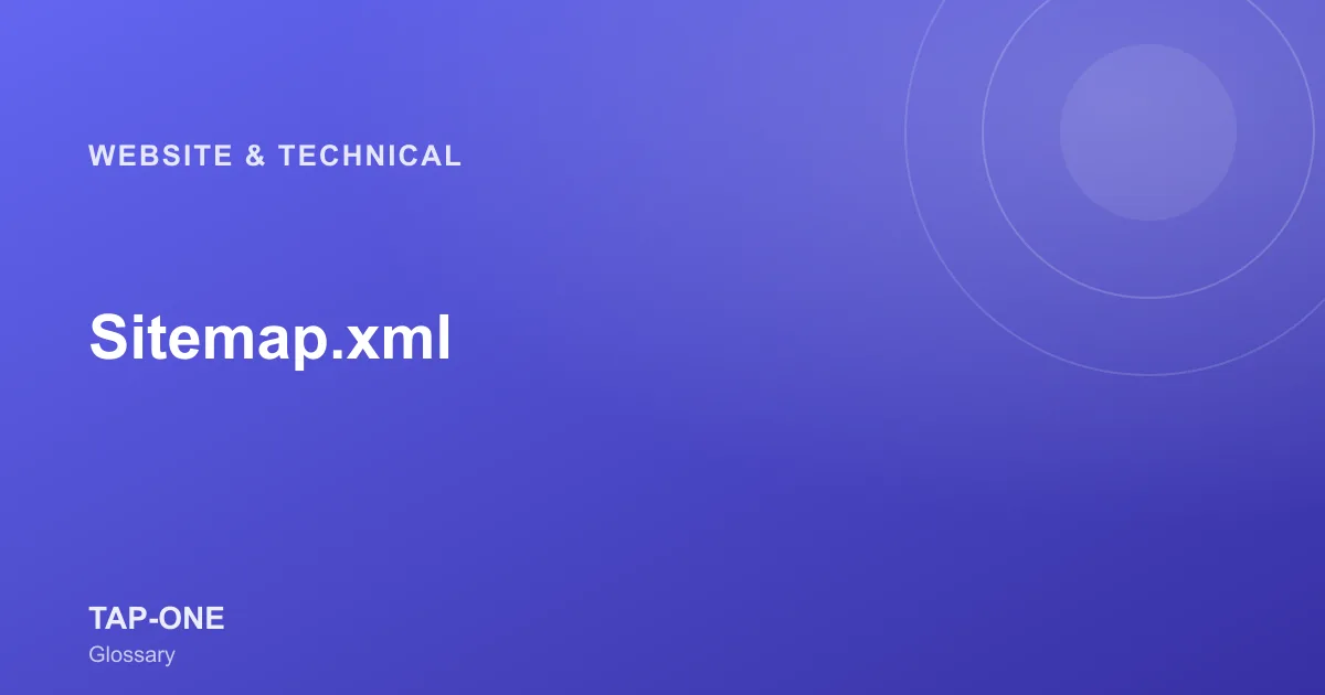 Sitemap.xml — TAP-ONE Glossary